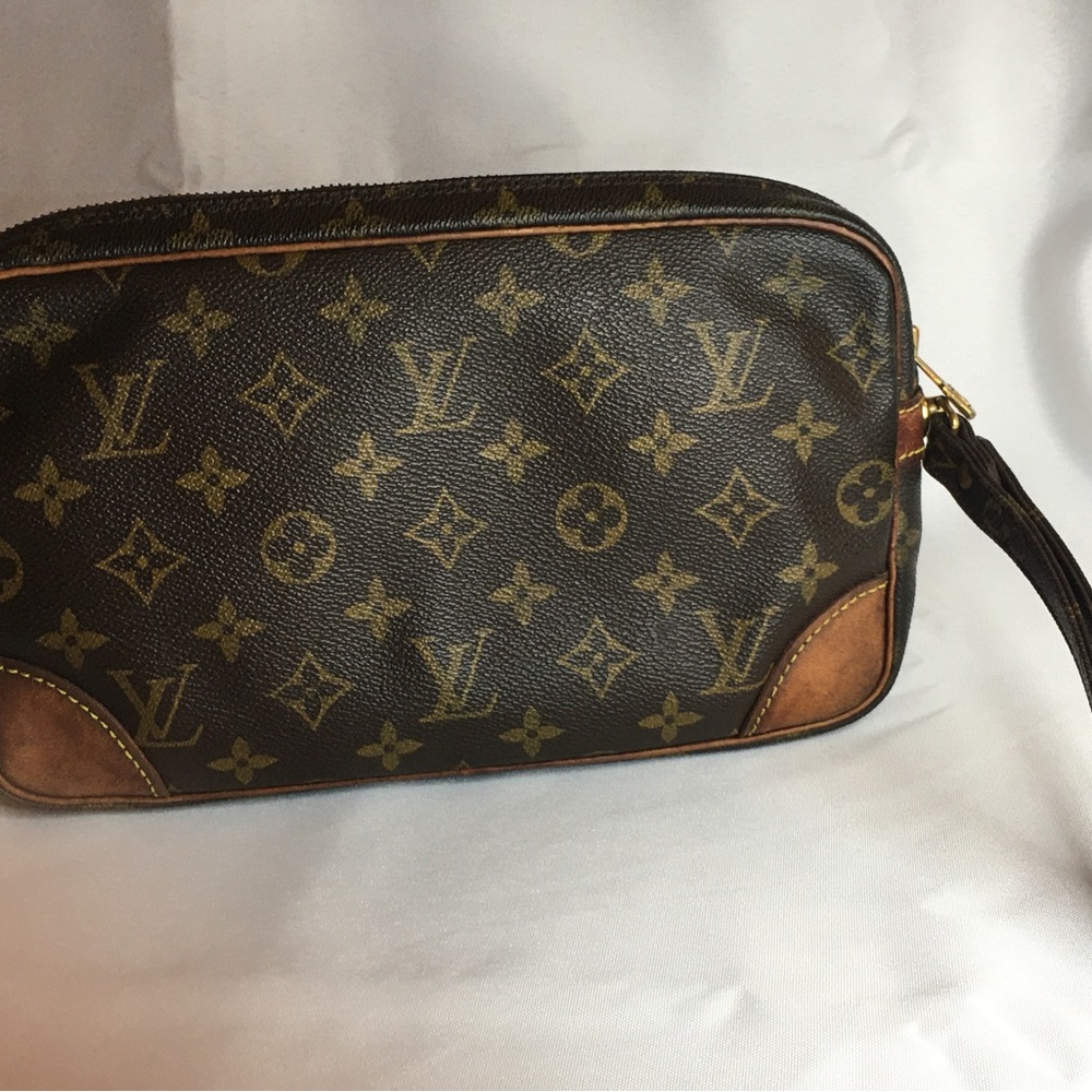 Authentic Louis Vuitton Monogram Marley Draggonne clutch handbag GM - Picture 6 of 16